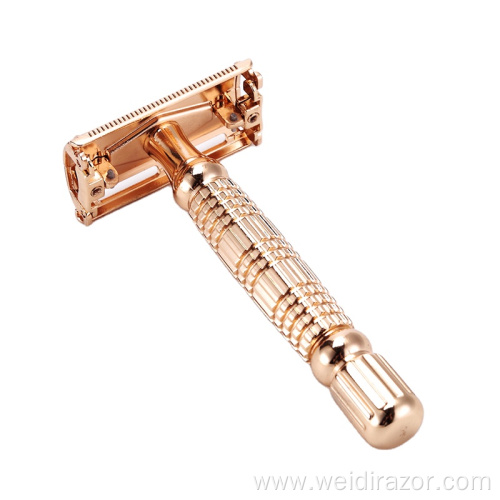 double-single blade razor copper butterfly handle the Razor